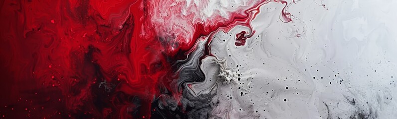 Abstract red black and white watercolor paint background