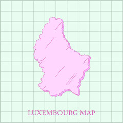 vector regions map of Luxembourg