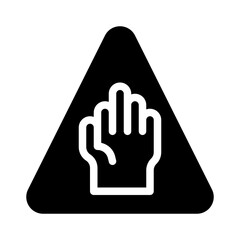 Obraz premium stop glyph icon