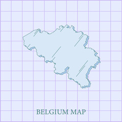 vector regions map of  Belgium