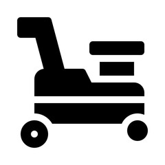 lawnmower glyph icon