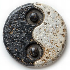 Yin and yang, isolated on white background , isolated on white background