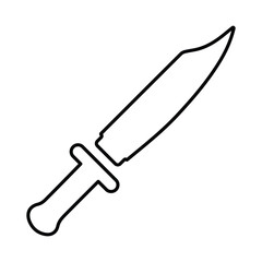 Obraz premium Knife Weapon Icon Line Vector graphics