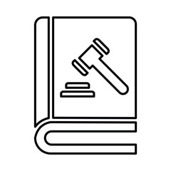 Law Book Icon Line Vector graphics