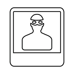 Wanted Poster Icon Line Vector graphics