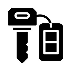 Obraz premium car key glyph icon