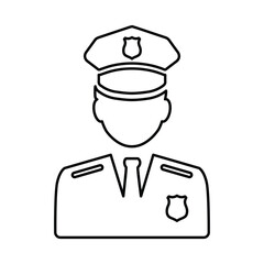 Police Officer Icon Line Vector graphics