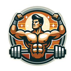 Fitness Bodybuilder vector design man