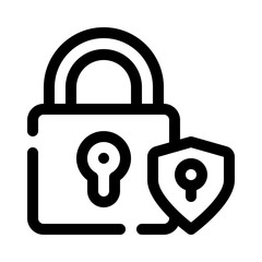 padlock line icon