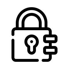 padlock line icon