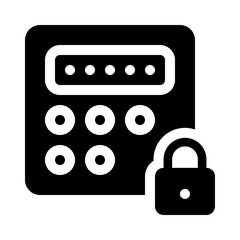 lock glyph icon