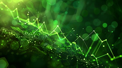 green inflation business illustration background. 