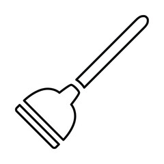 Plunger Icon Line Vector graphics