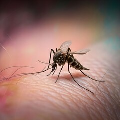 mosquito on skin