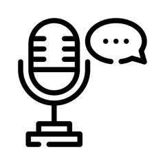 microphone line icon