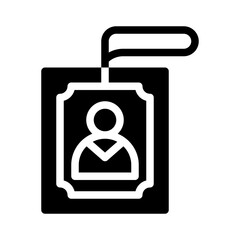 Fototapeta premium press card glyph icon