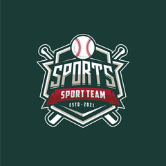 Modern professional baseball template logo design for baseball club