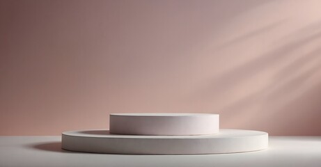 Fototapeta premium empty podium on pink background for design or product display, presentation. 3D rendering