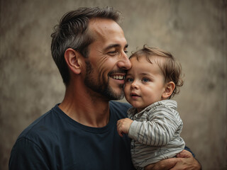 Fototapeta premium Happy father and son, Father's Day