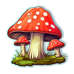 a sticker of Fantasy mushroom
