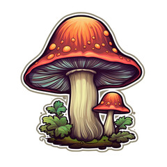 a sticker of Fantasy mushroom