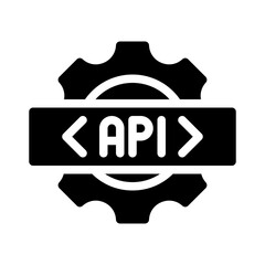 technology integration glyph icon