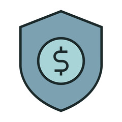Financial security icon. Financial protection icon. Icons about banking and finance