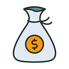 Money bag icon. Icons about banking and finance