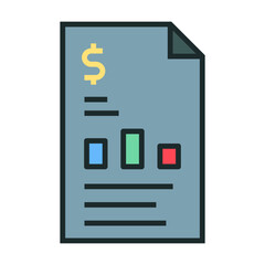 Financial statements icon. Icons about banking and finance