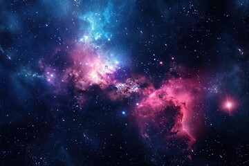 Obraz premium Stunning galaxy with stars and planets in space