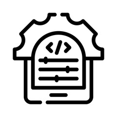 mobile development line icon