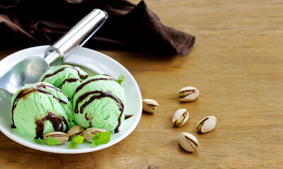 pistachio ice cream balls summer dessert