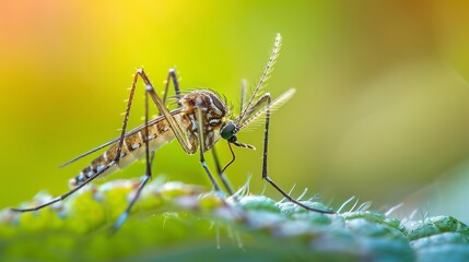detailed closeup of mosquito insect from culicidae family macro photography