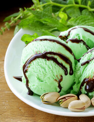 pistachio ice cream balls summer dessert