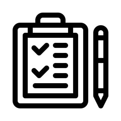 checklist line icon