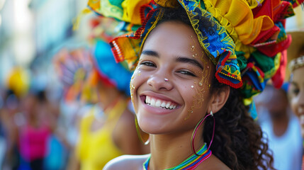Fototapeta premium Colorful traditional festival portraits