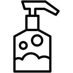 hand sanitizer line icon