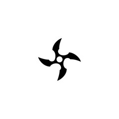 Ninja Shuriken Silhouette Vektor