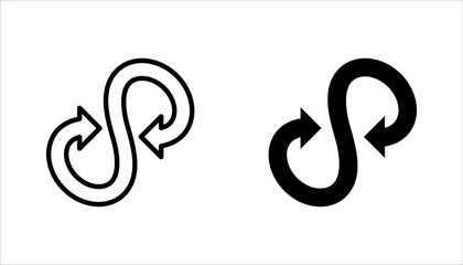 Fototapeta premium Infinity symbols. Set of infinity icons. vector illustration on white background