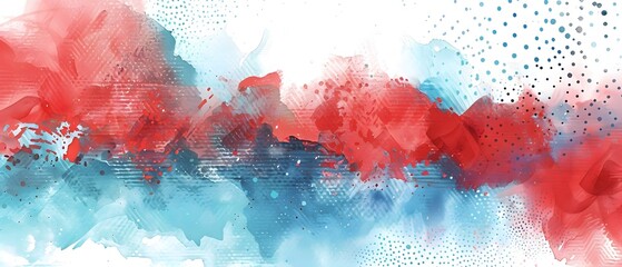 Fototapeta premium Vibrant Abstract Watercolor Splatters Portraying Dynamic Energy and Motion