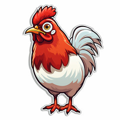 Fototapeta premium rooster isolated on white background