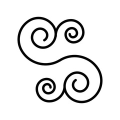 Swirl decoration icon template