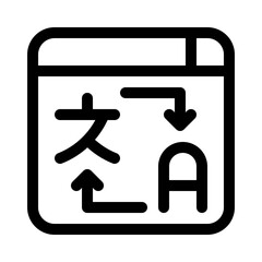 translator line icon