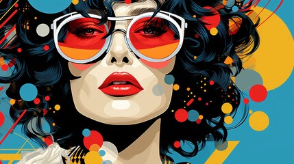 Assorted graphic elements drifting on neutral background, creative design concept
