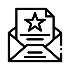 recommendation letter line icon