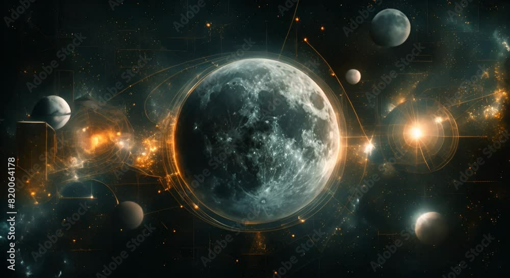 Wall mural delve into the complexities of astrology with a thought-provoking exploring the concept of planetary