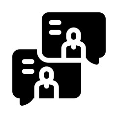 interview glyph icon