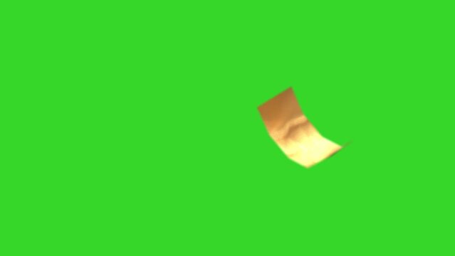 Gold Confetti on Green Screen
