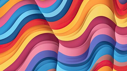 Obraz premium Colorful Classic Abstract Wavy Lines Pattern Background. A Dazzling Display