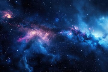 Obraz premium Stunning galaxy with stars and planets in space